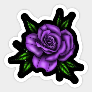 New School Purple Rose Sticker